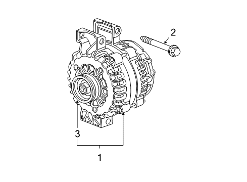 2007 Chevy Colorado Alternator Diagram for 15831639
