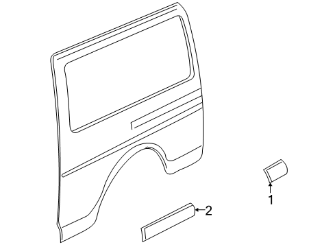 2002 Chevy Express 2500 Exterior Trim - Body Side Panel Diagram