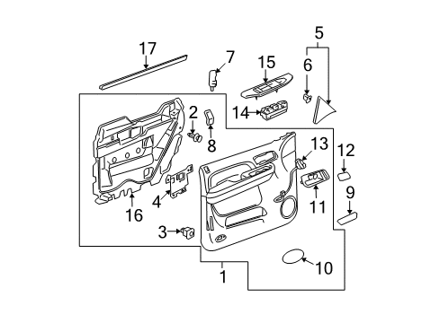 2012 Chevy Avalanche Front Door Diagram