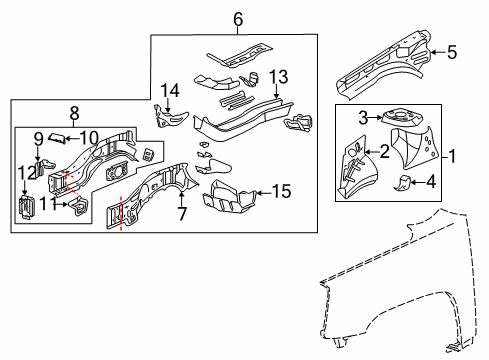 2012 GMC Terrain Suspension Support, Passenger Side Diagram for 20808557