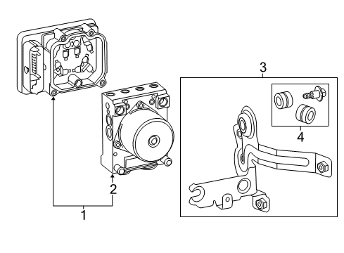 2016 Chevy Silverado 2500 HD ABS Components Diagram