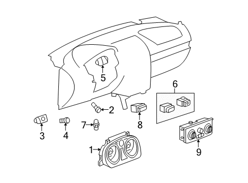 2008 Pontiac G5 A/C & Heater Control Units Diagram