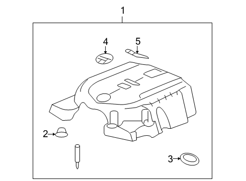 2008 Cadillac STS Engine Appearance Cover Diagram