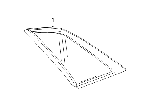 2022 Cadillac XT5 Glass & Hardware - Quarter Panel Diagram