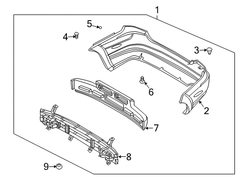 2007 Chevy Aveo5 Rear Bumper Diagram