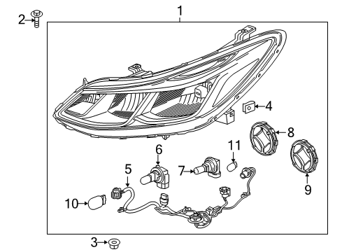 2019 Chevy Cruze Headlamps Diagram