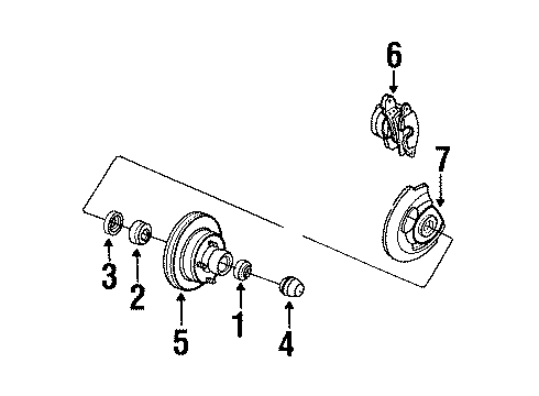 1987 Buick LeSabre Front Brakes Diagram