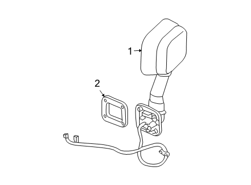 2007 Hummer H2 Outside Mirrors Diagram
