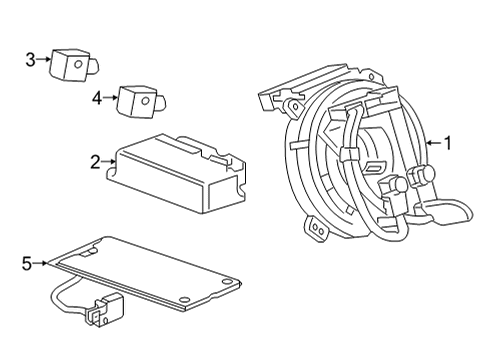 2023 GMC Hummer EV Pickup Air Bag Components Diagram