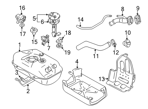 2001 Chevy Tracker Pressure Sensor Diagram for 30020521