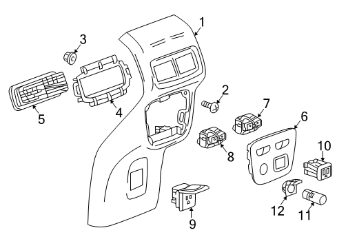 2022 Chevy Equinox Center Console Diagram