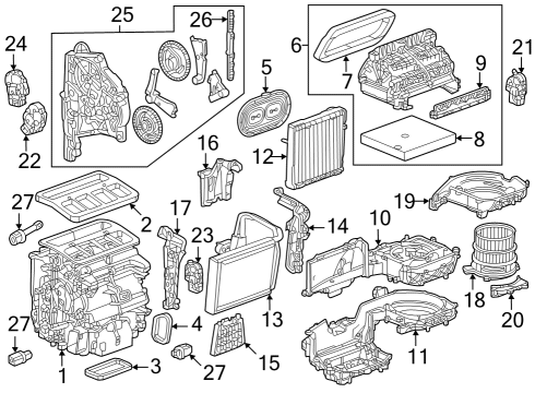 2024 Cadillac LYRIQ Cabin Air Filter Diagram for 13540923