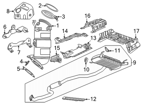 2020 Cadillac CT4 Exhaust Components Diagram