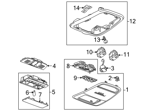 2012 Buick LaCrosse Overhead Console Diagram