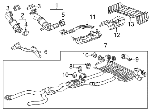 2022 Chevy Camaro Exhaust Components Diagram