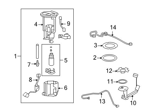 2008 Pontiac G8 Injector Diagram for 12609418