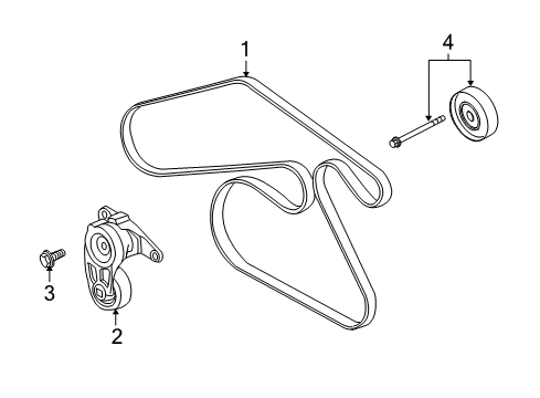 2012 Buick Enclave Belts & Pulleys Diagram
