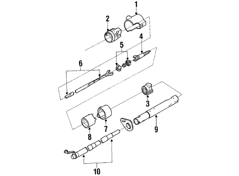 1986 Oldsmobile Custom Cruiser Steering Column Assembly Diagram