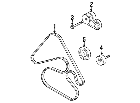 2001 Oldsmobile Aurora Belts & Pulleys Diagram