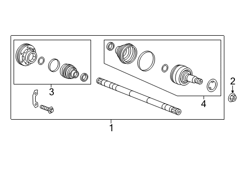 2022 Chevy Camaro Drive Axles - Rear Diagram