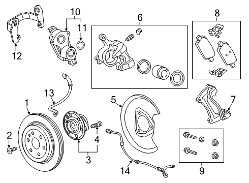 2024 Cadillac XT4 Rear Brakes Diagram