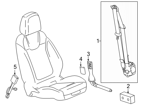2020 Buick Regal TourX Seat Belt Diagram