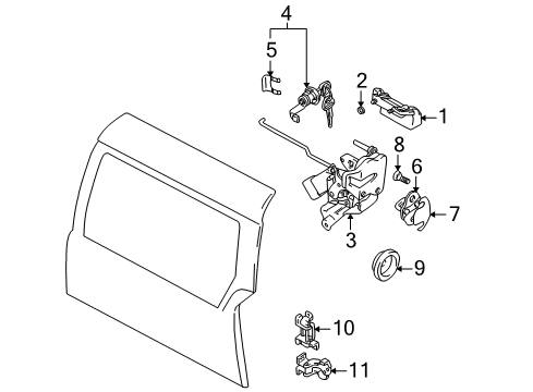 2004 Chevy Tracker Back Door Diagram