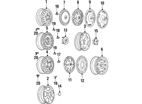 1994 Buick Skylark Wheels & Trim Diagram