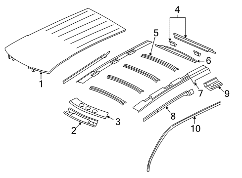 2004 Pontiac Montana Roof & Components Diagram