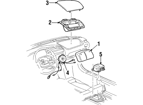 2002 Pontiac Grand Prix Air Bag Components Diagram