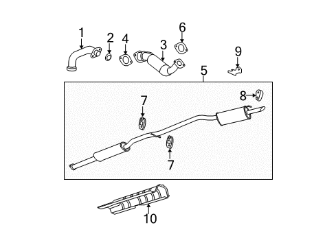 2006 Buick Lucerne Exhaust Components Diagram