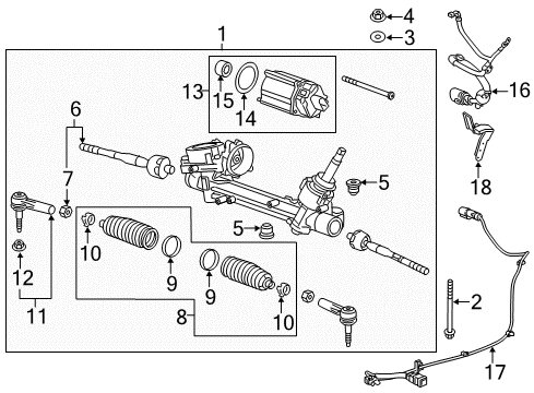 2019 Buick Cascada Steering Gear Diagram for 39101580