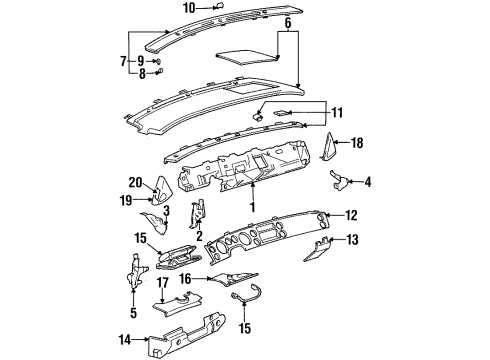 1997 Buick Riviera Instrument Panel Diagram