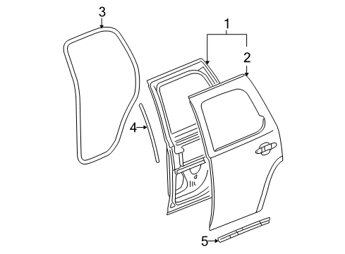 2012 Cadillac Escalade Rear Door Diagram