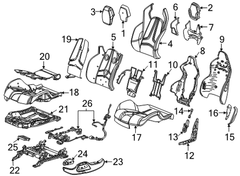 2020 Chevy Corvette Driver Seat Components Diagram 2 - Thumbnail