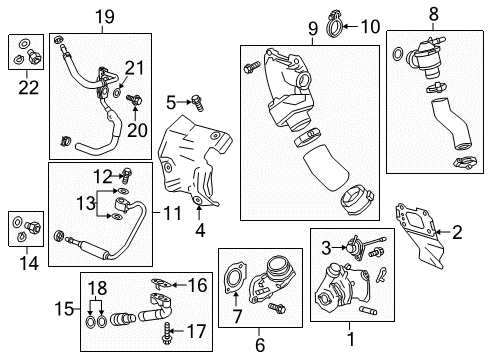 2019 Cadillac CT6 Water Hose Assembly, Driver Side Diagram for 12671412