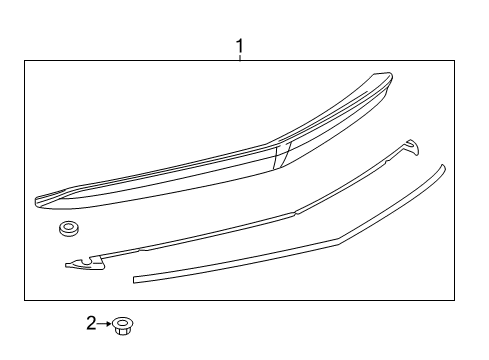 2017 Cadillac ATS Rear Spoiler Diagram 2 - Thumbnail