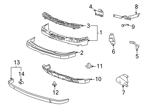 2006 Chevy Silverado 1500 Front Bumper Diagram