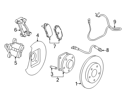 2014 Buick LaCrosse Brake Components Diagram