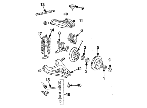 1986 Oldsmobile Custom Cruiser Front Brakes Diagram