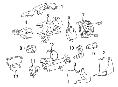 2012 GMC Acadia Ignition Lock Diagram