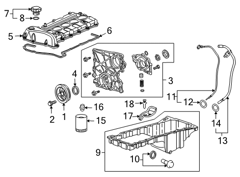 2010 Hummer H3T Engine Parts, Mounts, Cylinder Head & Valves, Camshaft & Timing, Oil Pan, Oil Pump, Crankshaft & Bearings, Pistons, Rings & Bearings, Variable Valve Timing Diagram