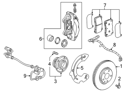 2022 Cadillac CT5 Anti-Lock Brakes Diagram