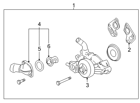2006 Chevy Trailblazer Cooling System, Radiator, Water Pump, Cooling Fan Diagram