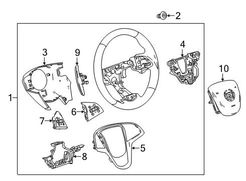 2017 Cadillac ATS Steering Column & Wheel, Steering Gear & Linkage Diagram 12 - Thumbnail