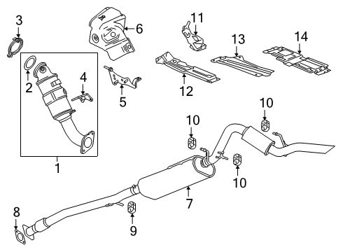 2021 Chevy Silverado 1500 Exhaust Components Diagram 1 - Thumbnail