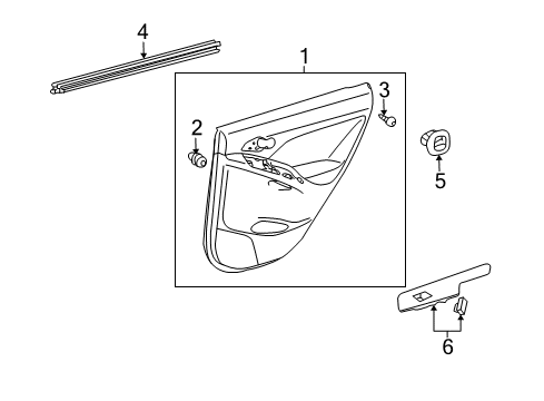 2010 Pontiac Vibe Rear Door Diagram 4 - Thumbnail