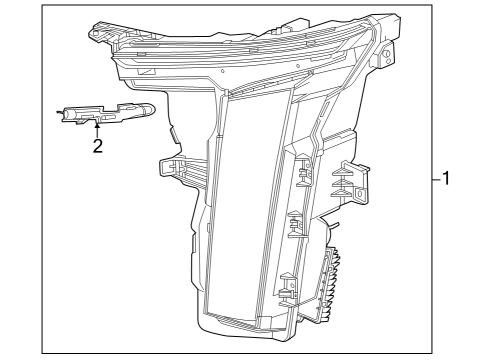 2023 Cadillac LYRIQ Headlamp Components Diagram