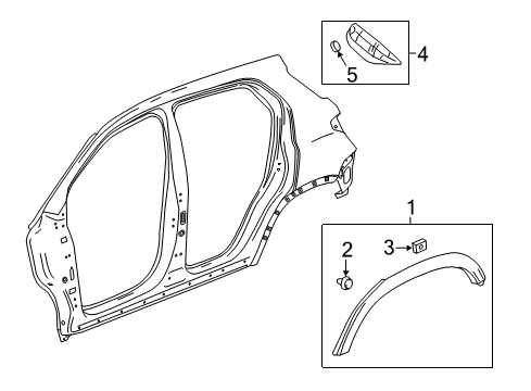 2022 Buick Encore Exterior Trim - Quarter Panel Diagram