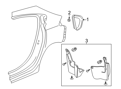 2018 Chevy Cruze Exterior Trim - Quarter Panel Diagram 1 - Thumbnail